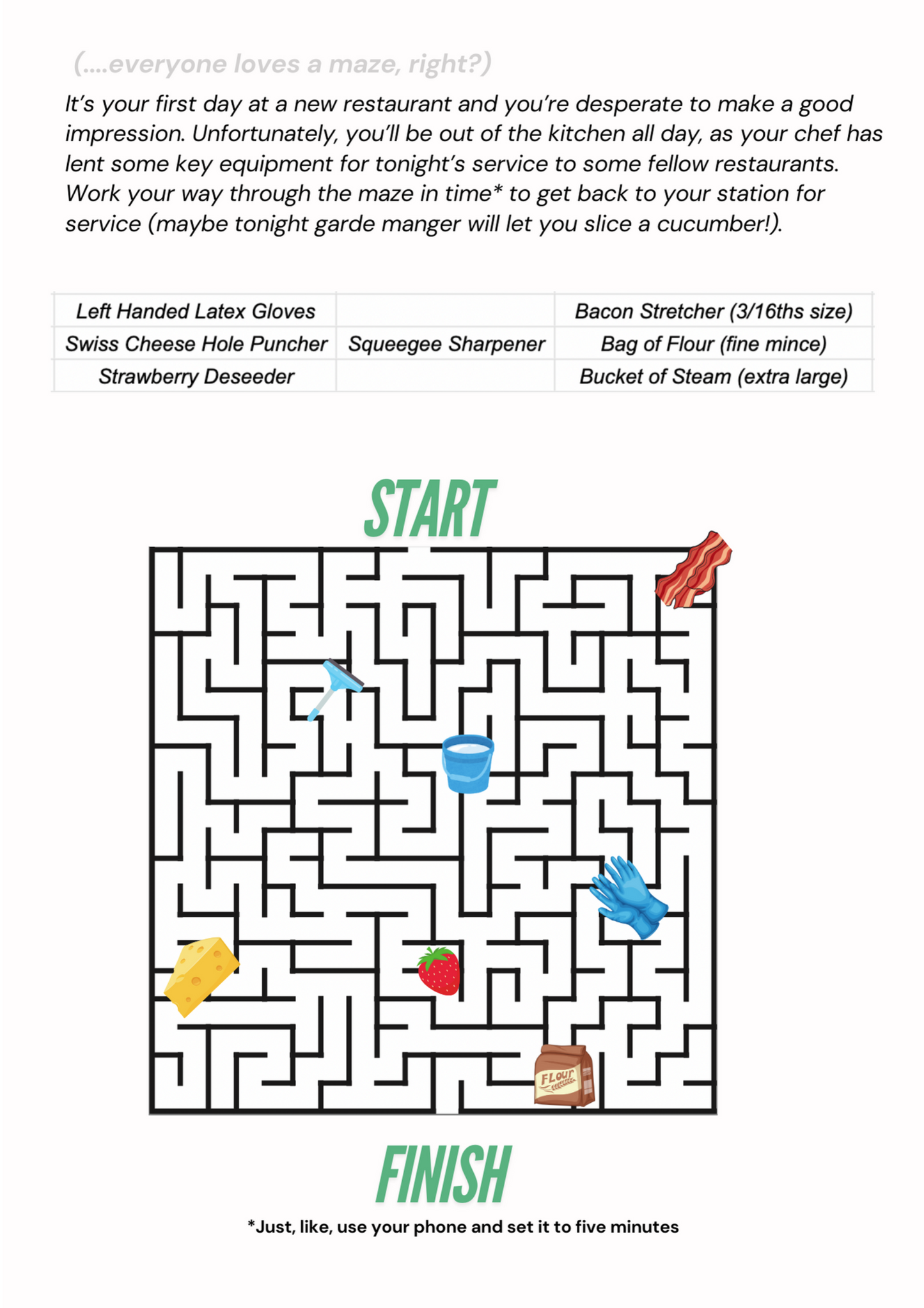Line Cook Activity Book, December 2024, Issue 1